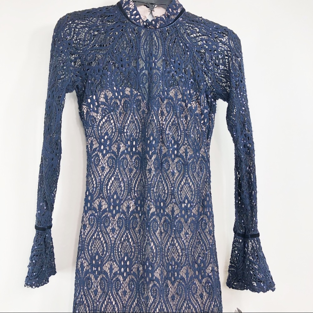 Sequin Hearts Size 3 Blue Dress - Picture 5 of 8